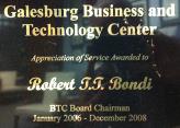 Galesburg Business and Technology Center plaque